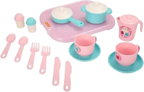 Polesie - Cookware set for two with tray, 19 pcs