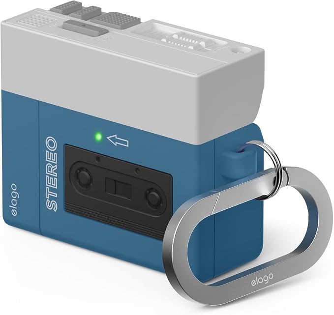 elago Cassette Tape Player Case for AirPods 5 & AirPods 4 – Blue