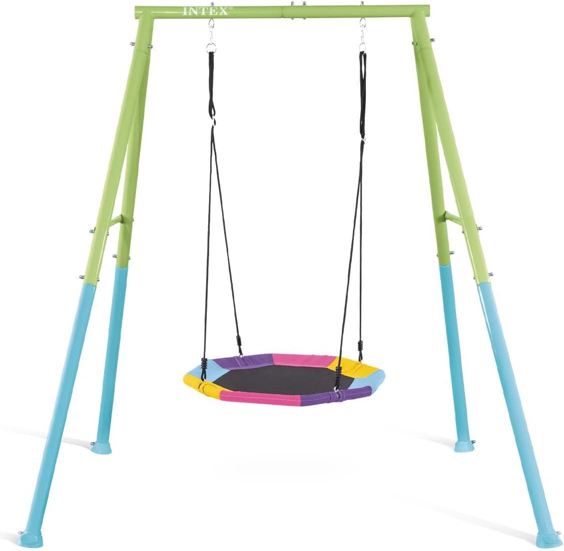 Intex Outdoor Saucer Swing Set 44111 green and blue design