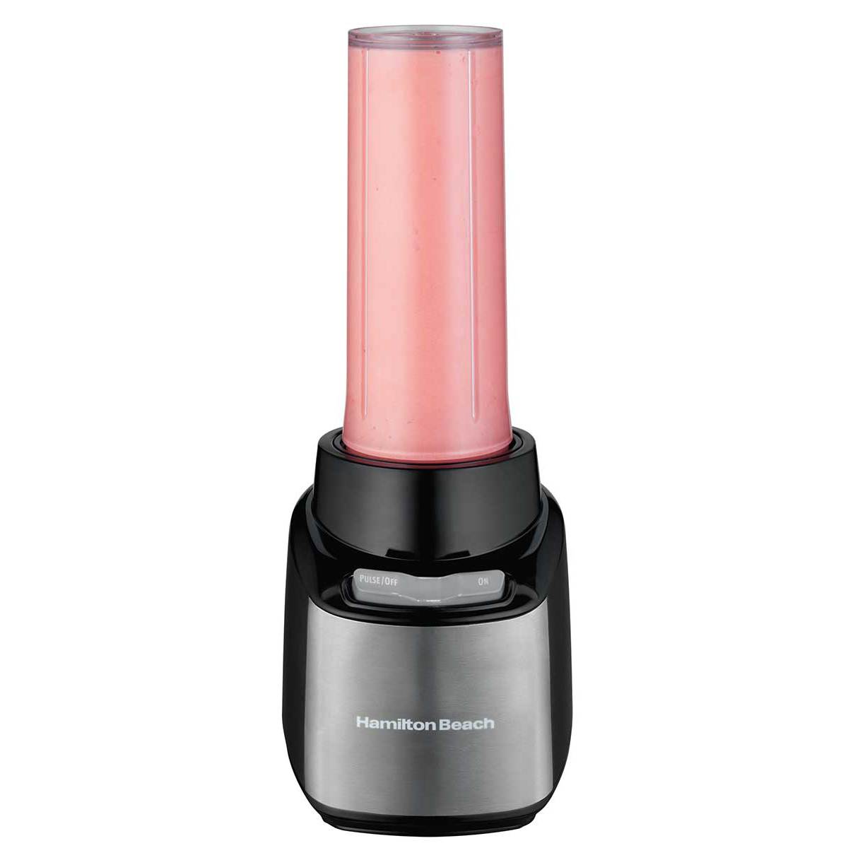 Hamilton Beach Stay Or Go Blender, 1L Jar, 250ml Jar For Grinding, Two 500 ml Portable Cups For Smoothies, Shatterproof Tritan Jars, 250 Watts, Stainless Steel, 52400Kitchen AppliancesThe Hamilton Beach Stay or Go Blender (52400) is a versatile, all-in-on