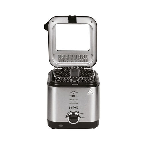 Sanford Mechanical Deep Fryer 1.5 Litre, SF1303DF BSKitchen Appliances900Watts, 1.5L Capacity. 150-190ºC Temperature Settings. Over-heat Protection. Power Indicator Light. Non-Stick Coated Oil Tank. Cool Touch Handle. Digital Display, Stainless Steel Body