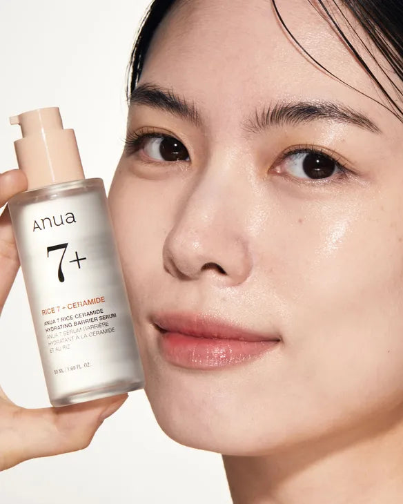 Anua Rice 7+ Ceramide Hydrating Barrier Serum 50mlPersonal CareAnua 7+ Rice Ceramide Hydrating Barrier Serum 50ml is a Korean skincare essential formulated to deeply hydrate, soothe, and strengthen the skin’s natural barrier. Powered by 77% rice ferment f