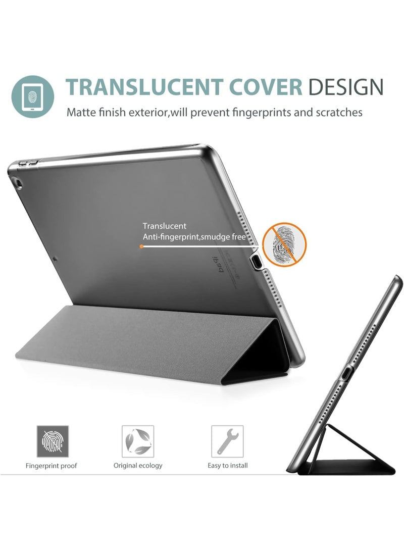 Smart Case for iPad 9.7 Inch iPad 6th/5th Generation 2018 2017(Model: A1893 A1954 A1822 A1823), Ultra Slim Lightweight Stand Cover with Translucent Frosted Back -Black