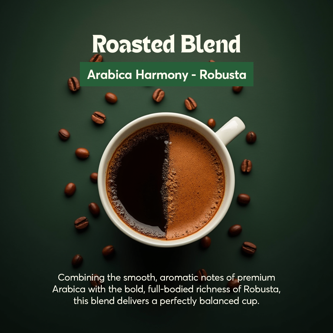 The Caphe Vietnam Roasted Blend Premium Whole Beans Coffee - 1 KG | Ethiopian Arabica + Vietnamese Robusta | Premium Whole Coffee Bean