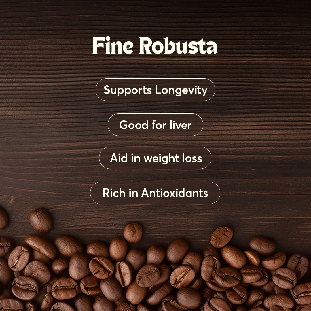 The Caphe Vietnam Fine Robusta Blended Ground Coffee - 1 KG | Preliminary Process | Blended Robusta | Vietnamese Coffee Ground