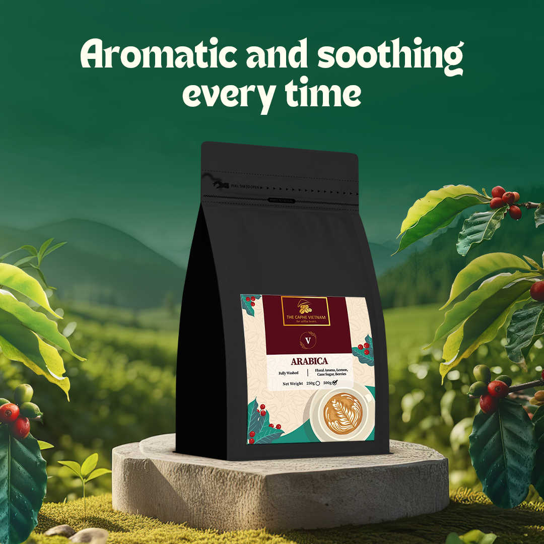The Caphe Vietnam Specialty Arabica Ground Coffee - 1 KG | 100% Arabica, Fully Washed | Specialty Coffee - Arabica Coffee Ground