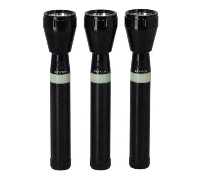 Krypton KNFL5403 Rechargeable Hyper Bright Cree LED 3 Flashlights - BlackTools & Home ImprovementsKrypton Rechargeable LED Flashlight – Whether you are camping or taking a late-night walk with the dog, the reliable Krypton Rechargeable Flashlight is a goo
