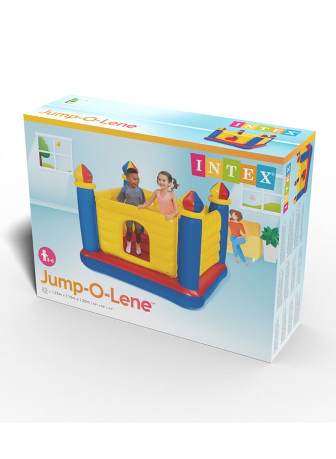 INTEX Jump-O-Lene Inflatable Bouncer Castle House – 1.75m x 1.75m x 1.35m