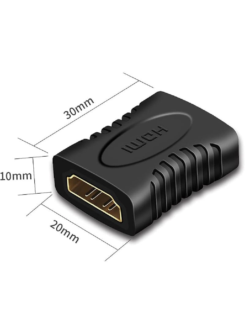 HDMI Female to Female Coupler Joiner Gender Changer Extender Connector HDMI Connector (Black)