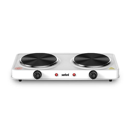 Sanford Electric Double Hot Plate 2500 Watts, SF5012HPT BSKitchen AppliancesDouble Hot Plate (155mm + 185mm). 1000+1500 Watts. Rapid Heating Element. 5 Adjustable Temperature Control. ON/OFF Indicator Lights. Non-Slip Feet. Compact and Ideal for Cooking w