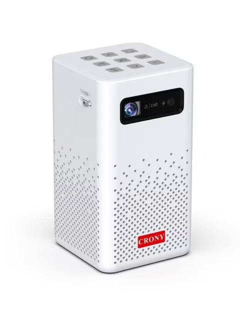 Crony C900 Smart DLP Upright Projector with Bluetooth 5.0 Speaker, Wireless Screen Mirroring, Built-in Battery, 1080P Supported Portable Home Theater Projector