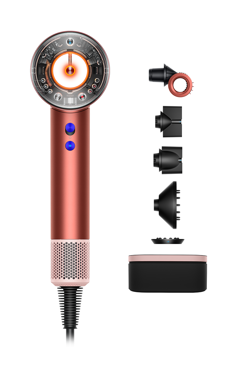 Dyson Supersonic Nural Hair Dryer – Limited Edition, Strawberry Bronze & Blush Pink, International VersionHair CareUnwrap Dyson Supersonic Nural in special edition Strawberry Bronze & Blush Pink with exclusive accessories. Dyson Supersonic hair dryer with