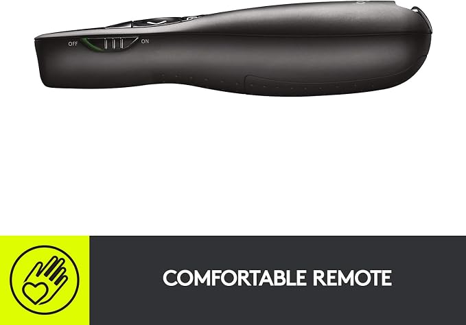 Logitech Wireless Presenter R400 – Wireless Presentation Remote with Laser Pointer, 2.4 GHz, Black