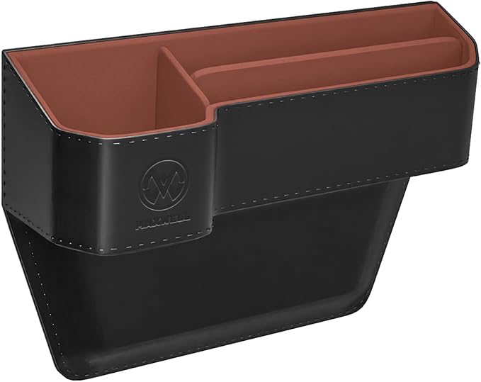 Maxwell Drive Vault Car Seat Gap Seam Storage Box Cup Holder Additional Storage for Your Devices Like Mobile Phone Tablets Eyeglasses Wallet Money Coins Notebook Pen Organizer Keys Organizer (Black)Car AccessoriesMaximizes Car Storage Space: Designed to f