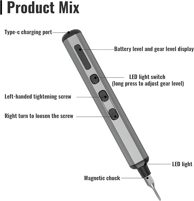Electric Precision Screwdriver Set 68-in-1 – Battery Powered, 64 Magnetic Bits, Phone Laptop Watch Repair