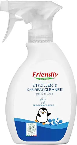 Friendly Organic 250ml Fragrance Free Stroller & Car Seat Cleaner, Clear