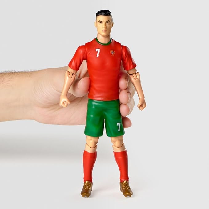 Cristiano Ronaldo 20cm Collectible Figurine – Portugal Kit, Articulated Action Figure with Football