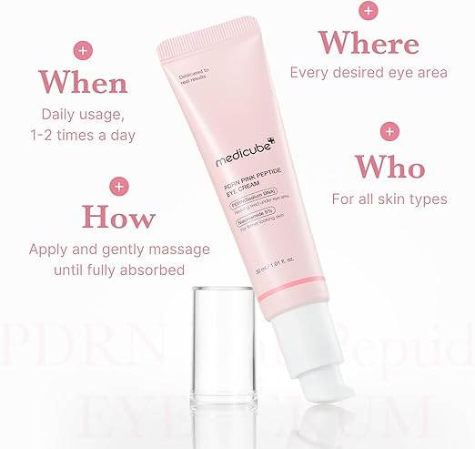 Medicube PDRN Pink Peptide Eye Serum – Salmon DNA, Retinol, Niacinamide, Fine Lines & Dark Circles