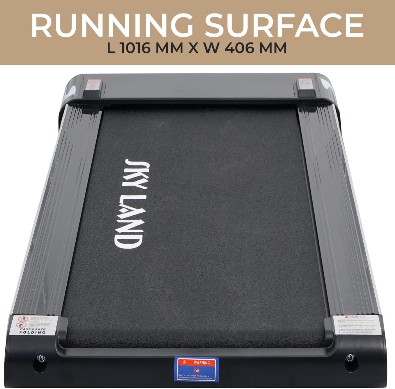 SKY LAND EM-1287-G 2-in-1 Foldable Treadmill | 4HP Peak | 12 Programs | App Control | Gray