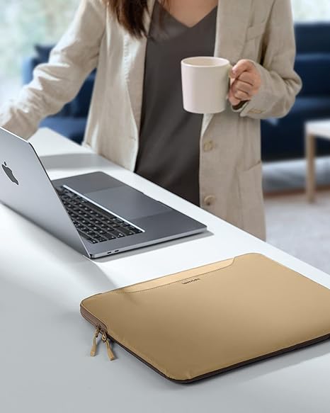 tomtoc 14-inch Slim Laptop Carrying Bag for 13-inch MacBook Air/Pro, 14-inch MacBook Pro M2/M1 A2779 A2442, 12.9-inch iPad Pro with Magic Keyboard, Water-Resistant Protective Laptop Accessory Sleeve