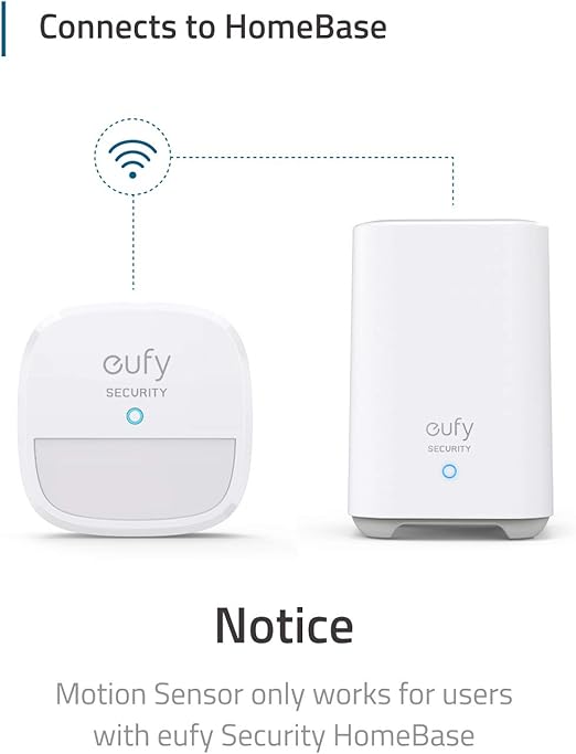 eufy Security Motion Sensor – T8910021, 100°, 30ft, 2-Year Battery, Adjustable Sensitivity, White