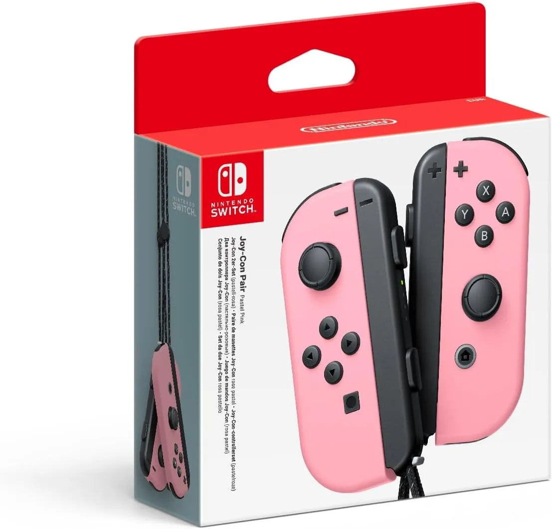 Nintendo Switch Joy-Con Pair – Pastel Pink | Left & Right Wireless ControllersGaming Accessories🎮 Versatile Gameplay Options: Use as a single controller or split into two for local multiplayer fun on Nintendo Switch. 🕹️ Pastel Pink Design: Eye-catching