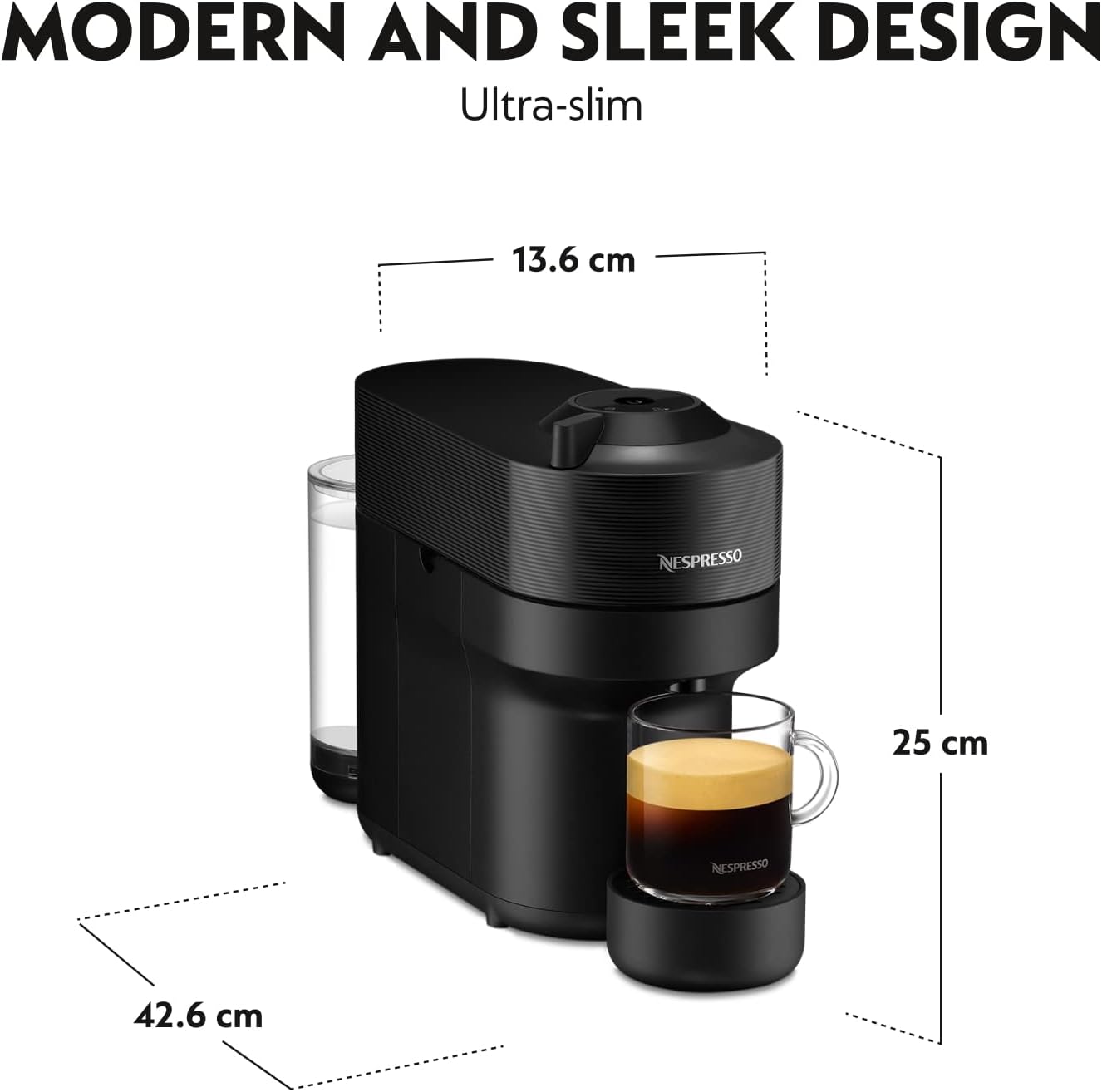 NESPRESSO Vertuo Pop Black Coffee Machine - UAE Version