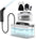 Almusafir Portable Travel Bidet Shattaf – Rigid Water Tank, Rechargeable Electric Pump, Shower Sprayer for Travel Camping Hajj Umrah Outdoor Hygiene