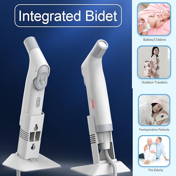 Portable Travel Bidet Shattaf – High Pressure Electric Handheld Bidet Sprayer, Compact Water Jet, USB Rechargeable, Personal Hygiene Travel Camping Hajj Umrah Postpartum