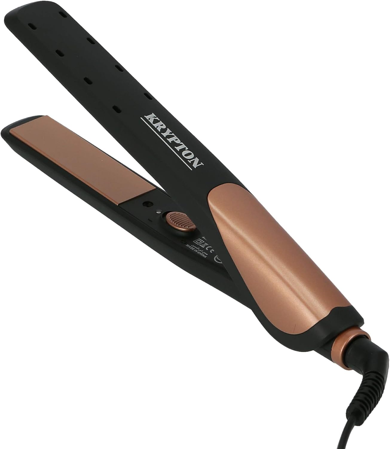 Krypton Ceramic Hair Straightener 400grams, KNH6018 - Brown/BlackHair CareStraightener delivers 4x more protection and extra shine Handle is easily lockable and has heat protection Temperature range of 180-200c Curved edges of the plates allow you to crea