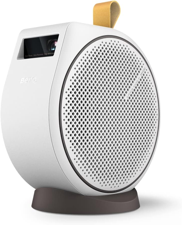 BenQ GV30 Wireless Mini Portable ProjectorAudio & VideoProject Your Spirit Freely 2.1 Channel Audio: Theatric Sound in DetailsSolid audio performance from its 2.1 channel Bluetooth speaker with extra bass elevates any movie-watching to five-star film even