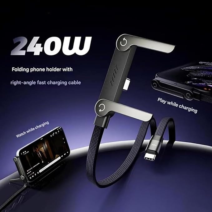 2 in 1 invisible stand USB C charger cable
