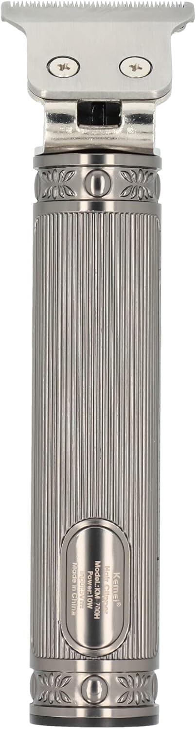 Kemei KM-700H Rechargeable Hair & Beard Clipper for MenMens GroomingThis Kemei KM-700H hair and beard clipper boasts a durable metal casing and powerful motor for smooth cutting of all hair types. Equipped with sharp stainless steel blades and an LCD scre