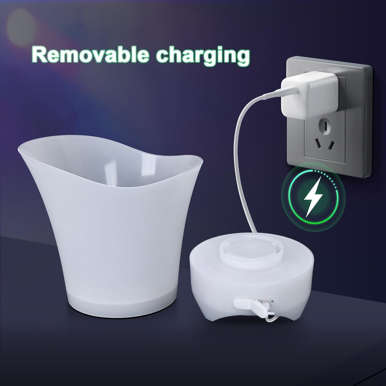 Party ice bucket with wireless Bluetooth speaker