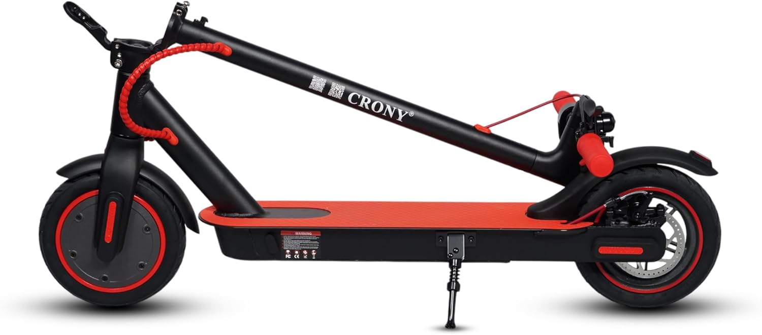 CRONY M365 Electric Scooter - 250W Motor, 36V Battery, App Control, 45 KM/H Speed, 25 KM Range - Red