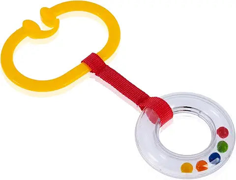 BABYJEM RATTLE STROLLER RING YELLOW OVAL