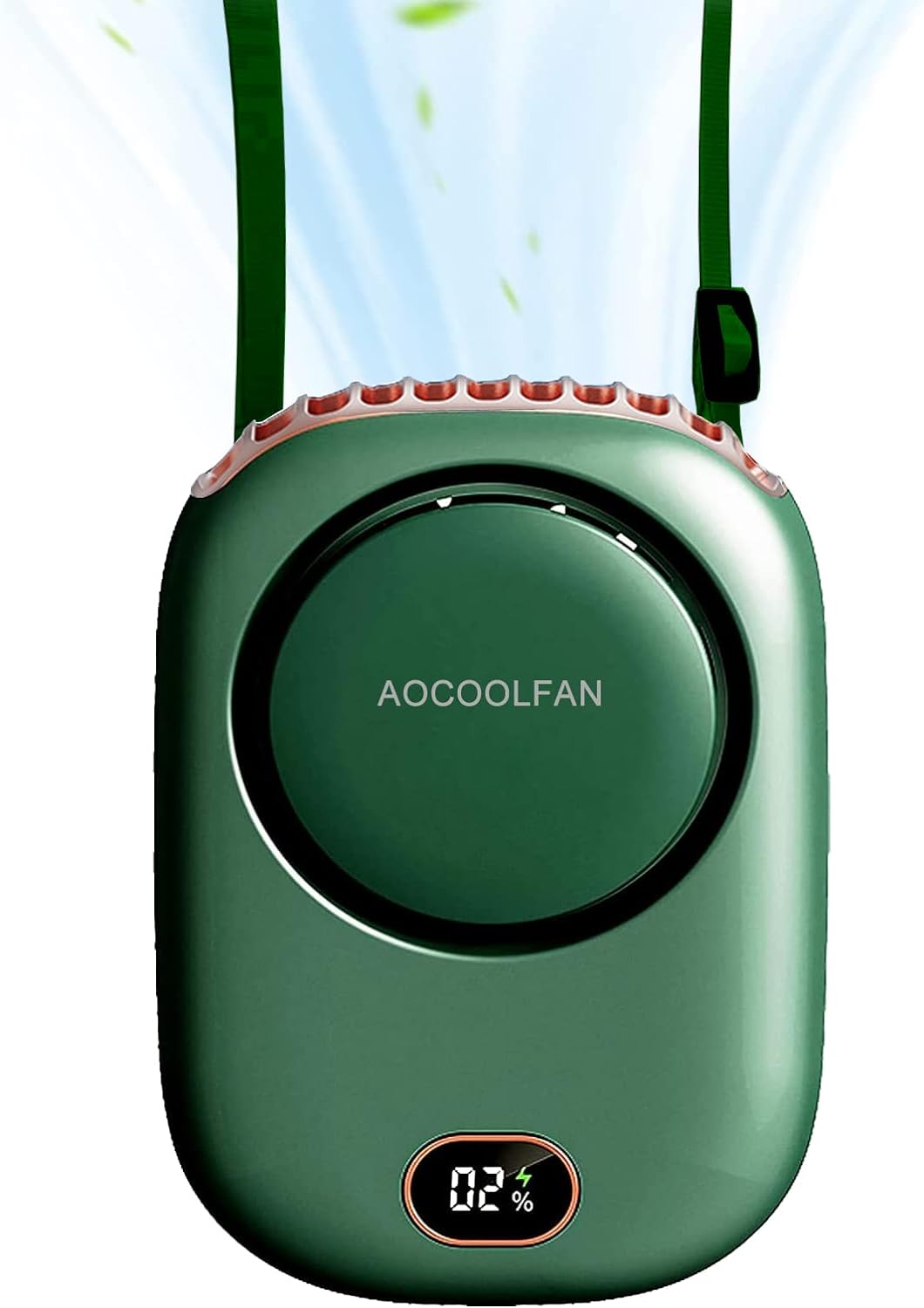 AOCOOLFAN Portable Neck FanHome EnvironmentStrong breeze and Max 12 Hours Cooling TimeThis versatile handheld fan is as long as 12 hours of cooling time on a solitary charge, 3-speed setting , you simply have to press the power button to change the fan se