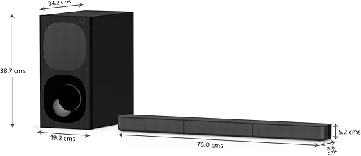 400W Sony surround sound system HDMI and Bluetooth connectivity