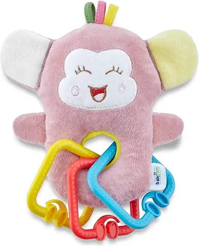 Babyjem - Little Monkey Toy Rose Color 0 Months+