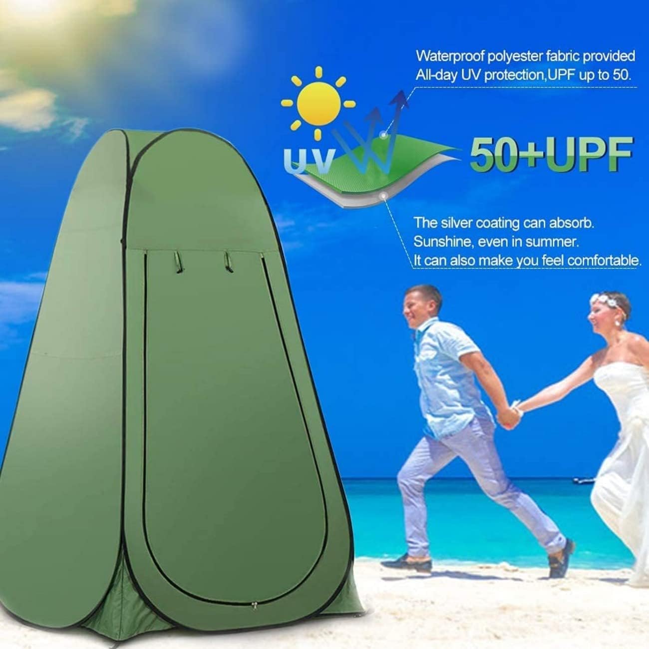 SKY-TOUCH Pop-Up Privacy Tent for Camping, Beach & Outdoor Showers