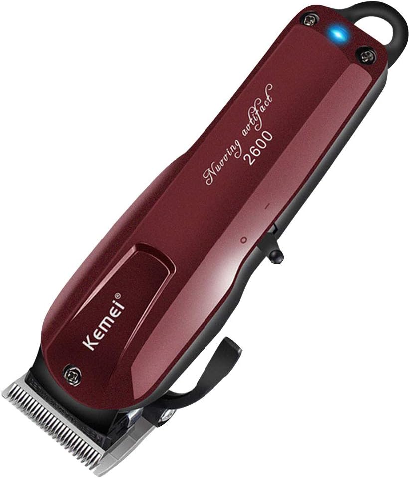 KEMEI Professional Hair Clippers for Men Rechargeable Barber Set Cordless Professional Hair Clippers KM-2600Mens GroomingDurable Carbon Steel BladeThe blades for the KM-2600 Professional Hair Clipper can be used for a long period of time and can not be ea
