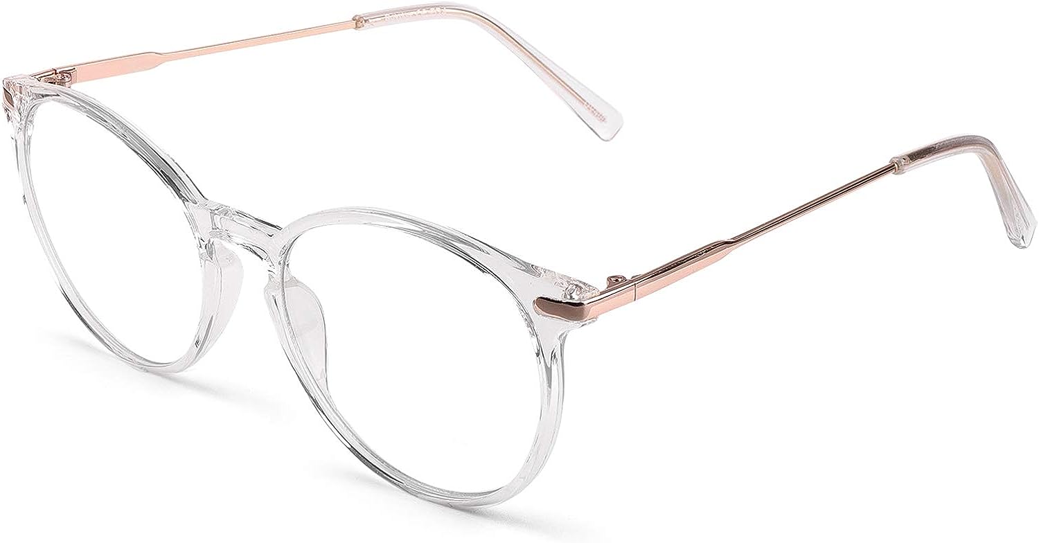 Baytion Blue Light Blocking Glasses - ClearFashion AccessoriesComputer Game Glasses Retro Round Eyeglasses Frame for Women & Men, Anti Eye Eyestrain UV 400 ProtectionEnjoy your digital timeEffectively block harmful blue light and protect your eyes from da