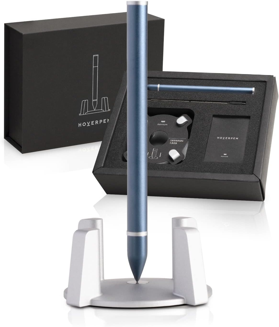 novium Hoverpen luxury executive ballpoint pen with vertical stand