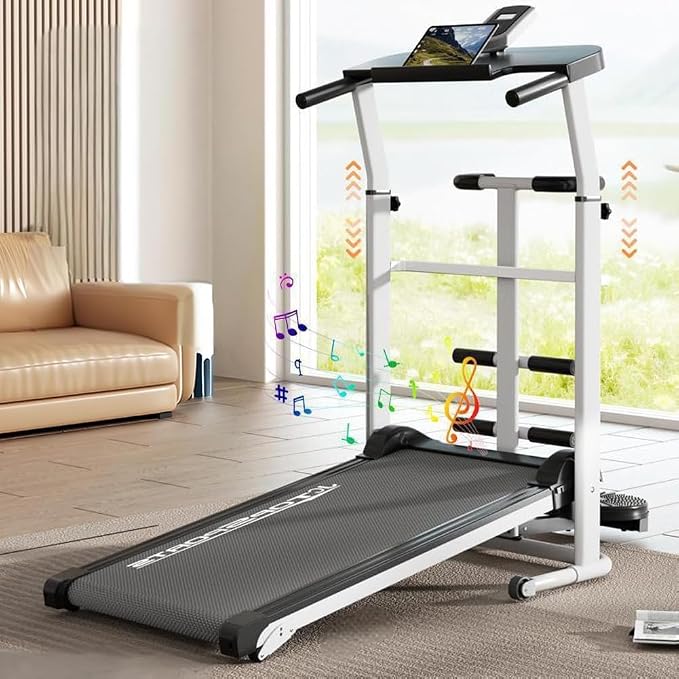 Mozogot Manual Treadmill Foldable Walking Pad | Non-Electric Twin Flywheel Jogging Machine