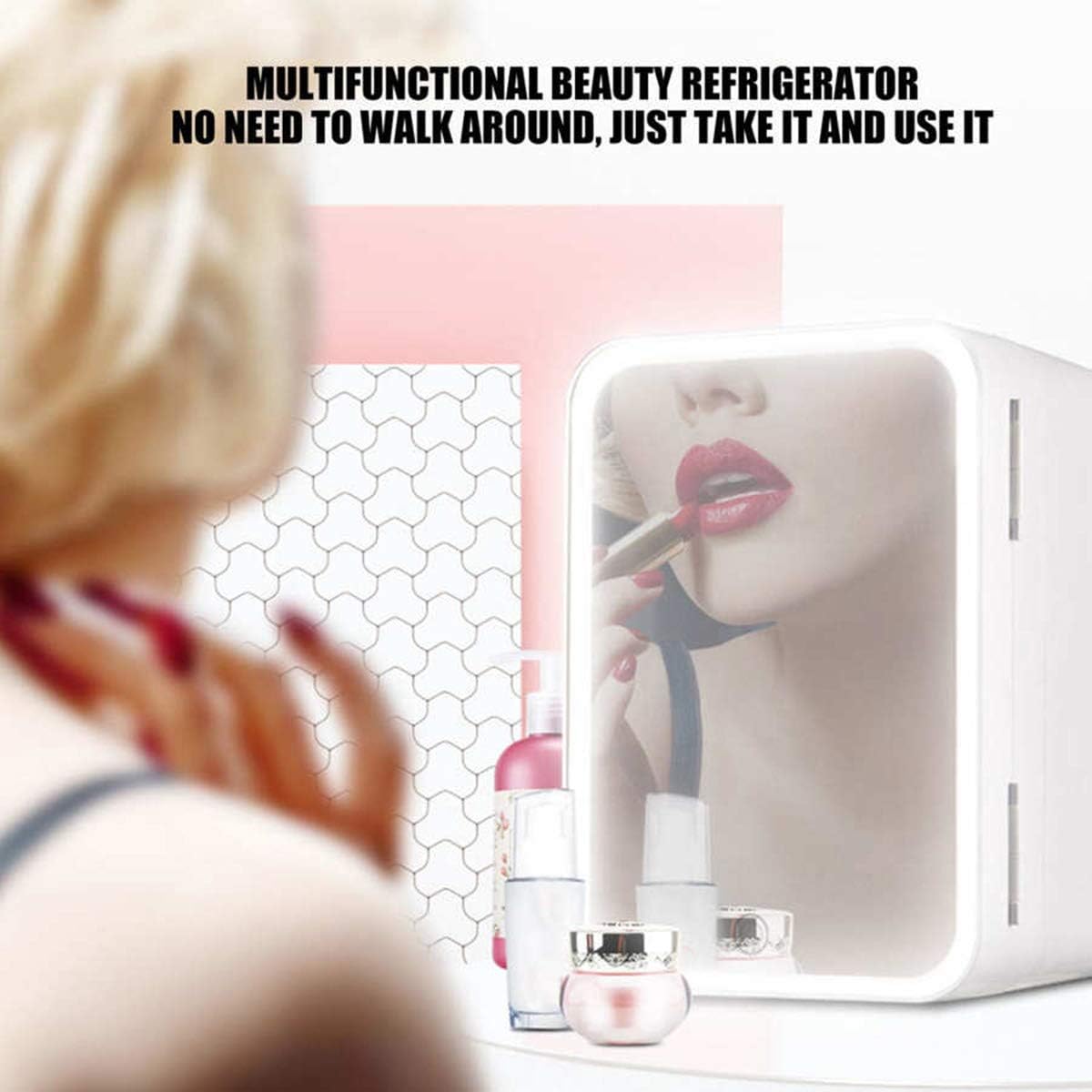 COOLBABY Mini Fridge for Skin Care 8L Cosmetic Refrigerator Skincare Fridge Makeup Fridge Glass Panel And LED LightingCOOLBABY 8L Skincare Mini Fridge is a compact and stylish solution for preserving your beauty products at optimal temperatures. Designed