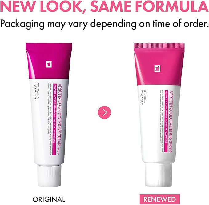 TOSOWOONG Arbutin 7% Glutathione Cream – 70,000ppm Arbutin, 5,001ppm Glutathione, Niacinamide, 50ml