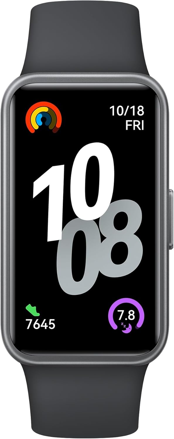 HUAWEI Band 10 Smart Watch, Metallic Design and Comfortable Wearing, Pro-level Sleep Analysis, Emotional Health Aid, 100 Workout Modes, Robust Battery Life, IOS and Android