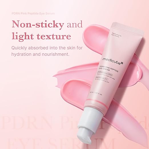 Medicube PDRN Pink Peptide Eye Serum – Salmon DNA, Retinol, Niacinamide, Fine Lines & Dark Circles