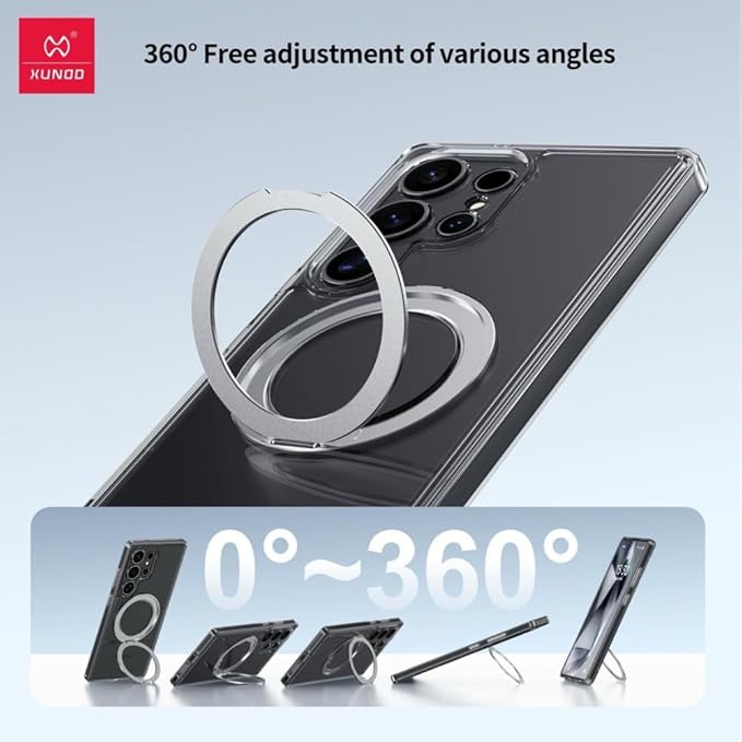 XUNDD Hard Case Compatible with Samsung S25 Ultra Beatle Magnetic Holder Full Protection Shock Absorption AntiScratch Non Yellowing Ring Holder and Stand Precise Cutouts (Black)Mobile Accessories240W USB-C to USB-C Charging Cable: Features a high-performa