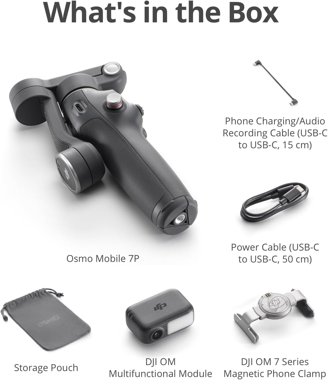 DJI Osmo Mobile 7P Gimbal Stabilizer for iPhone, Android, Native Tracking, Lighting, 3-Axis Phone Gimbal, Quick Launch, One-Tap Edit, Built-in Extension Rod & Tripod, 10hrs Use, Phone ChargingCameras🎥 3-Axis Stabilization: Ensures smooth, shake-free foot